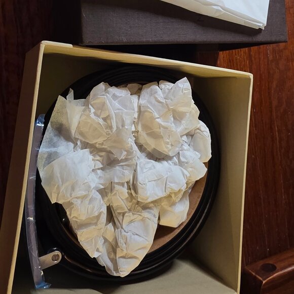 Louis Vuitton San Tulle Leather Belt 95/38 Black M6812 - Picture 9 of 12